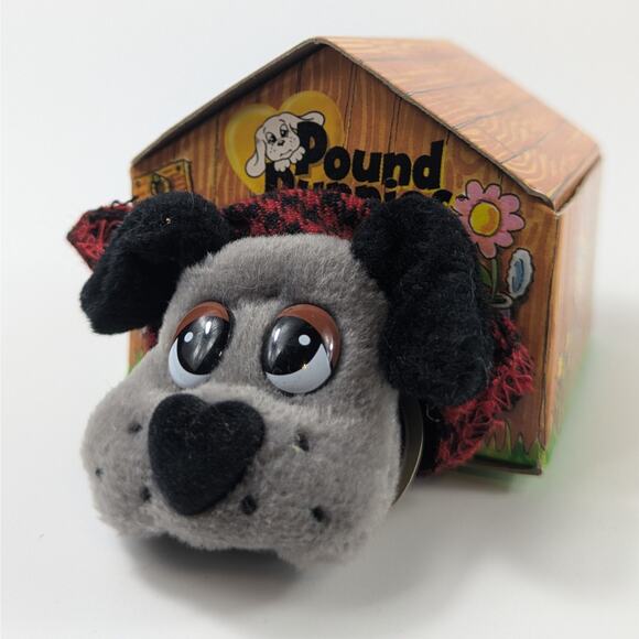 1998 Pound Puppies Plush 07/12 Mary Meyer Doghouse Puppy Dog Collectible Box - Picture 1 of 11